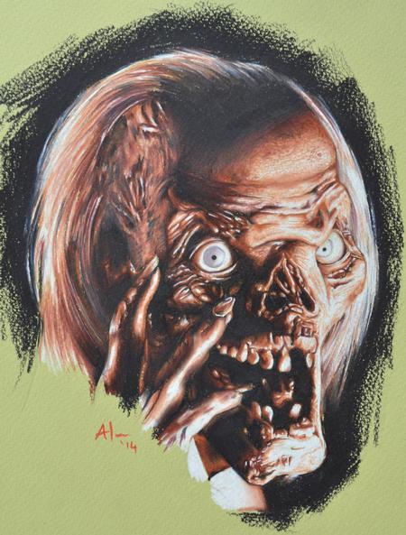 Tattoos - Coloured Pencil Crypt Keeper Drawing - 99112